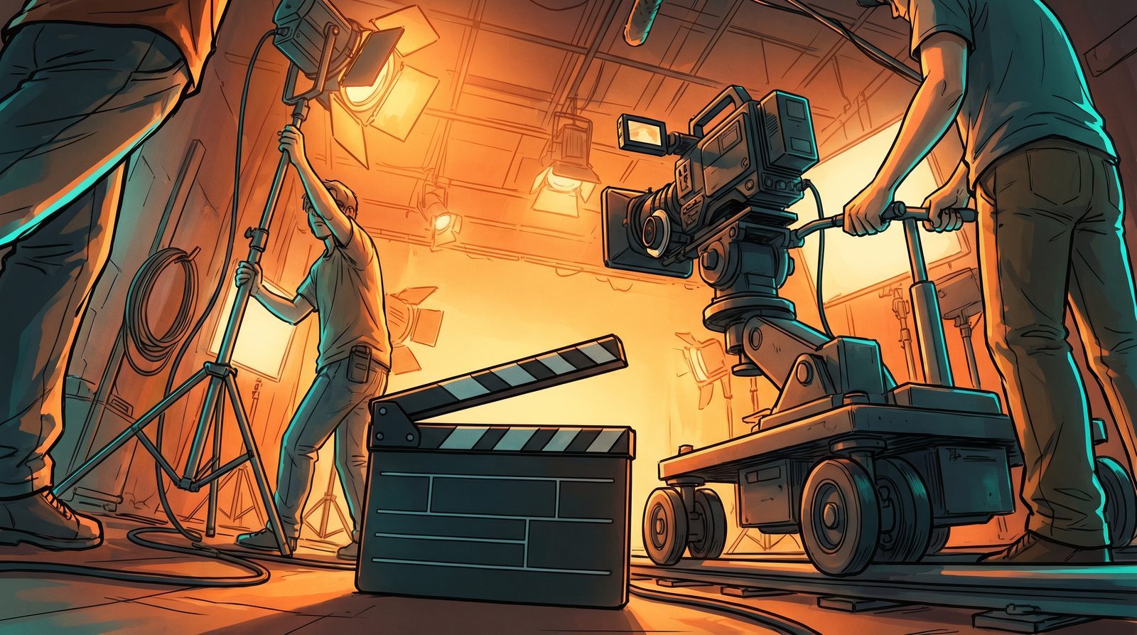 蘑菇视频 动漫封面：影视传媒幕后花絮｜蘑菇视频剧组灯光调度实录